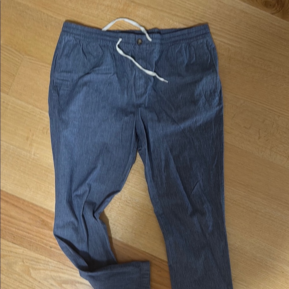 J. Crew Navy and White Stretch Drawstring Pants